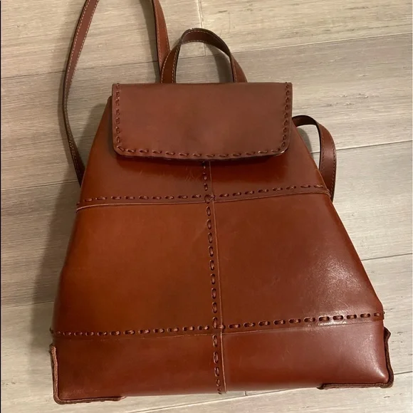 Vintage ellepi leather Backpack 1990s Vintage ELLEPI Italian Woven Leather Bucket Bag  main image 4